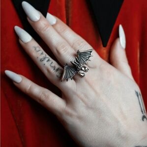 Lively Ghosts Gothic Guardian Ring Size 8